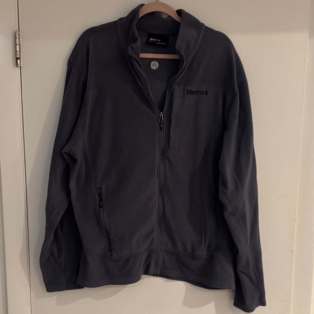 Marmot Men’s Charcoal Gray Full-Zip Fleece Jacket